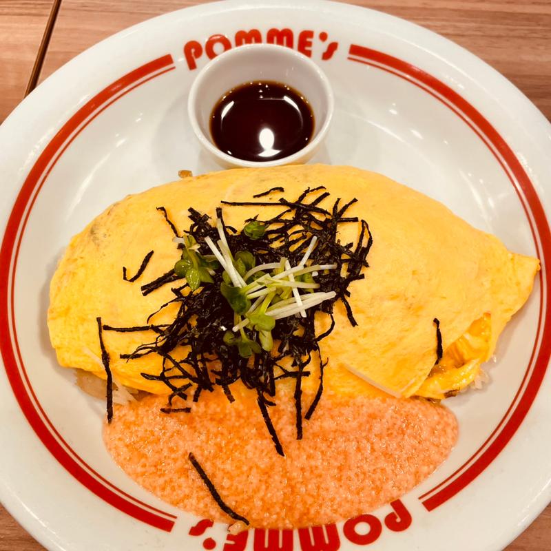 とろろ明太子といろいろキノコのオムライス (ポムの樹 ビナウォーク海老名店)