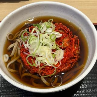紅しょうが天そば