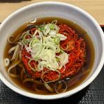 紅しょうが天そば
