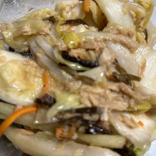 白菜とツナの塩昆布サラダ