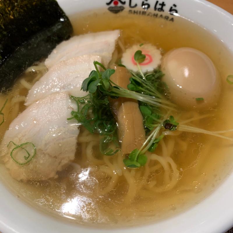貝出汁醤油らあ麺　味玉(しらはら新橋店)