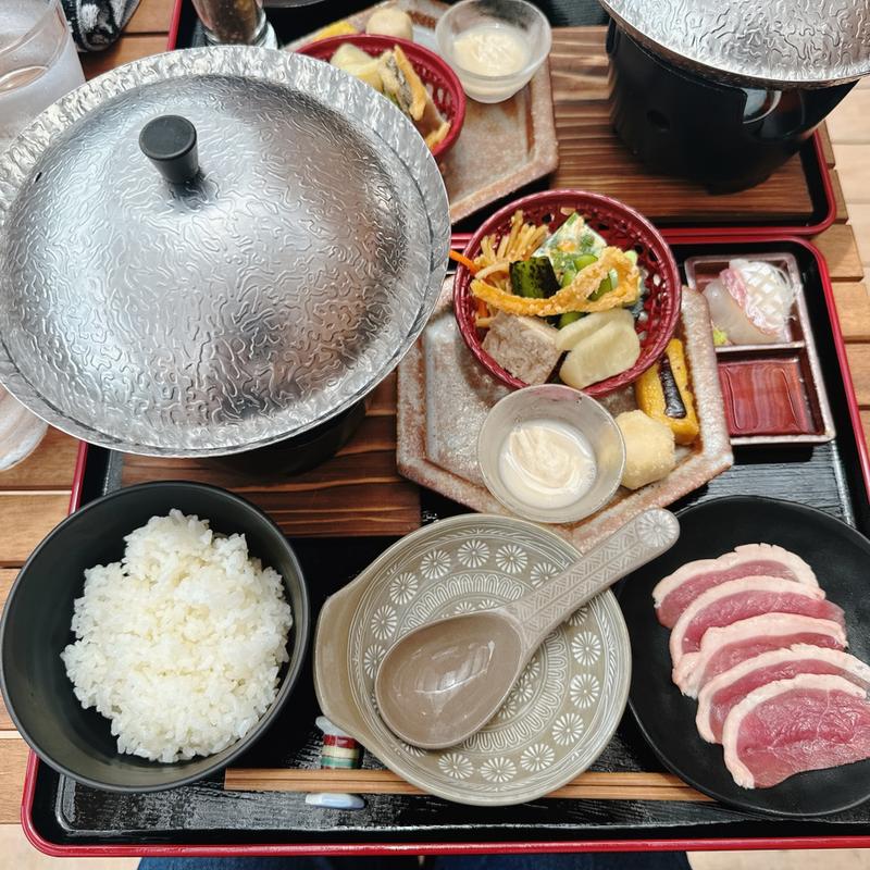 京鴨しゃぶしゃぶ鍋御膳(味浪漫 いしがま亭)