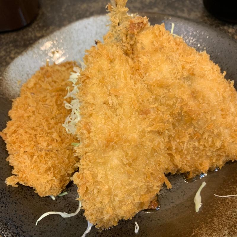 あじフライとひれかつ(まえだや)