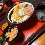 冷やし海老天おろしうどん定食