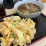 大判えび天かき揚げそば