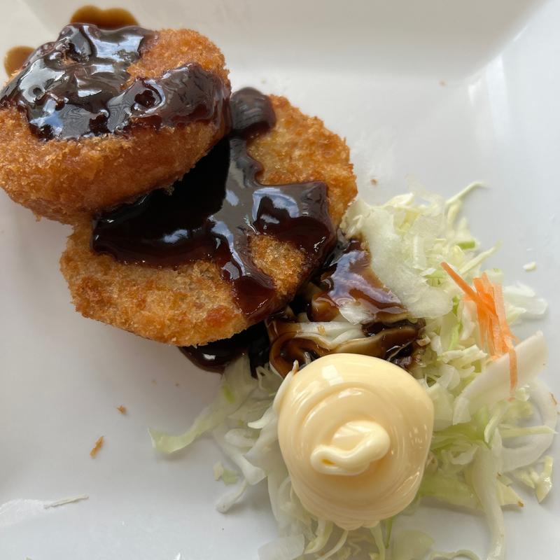 厚切りハムカツ(札幌市役所地下食堂)