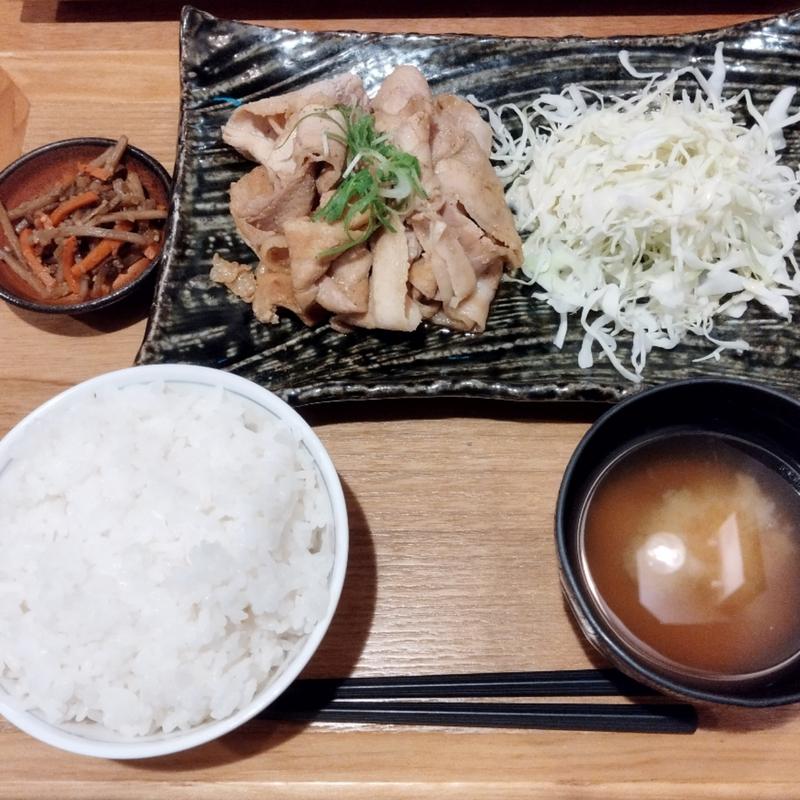 豚バラ有馬山椒焼き定食(酒場シナトラ東京駅)