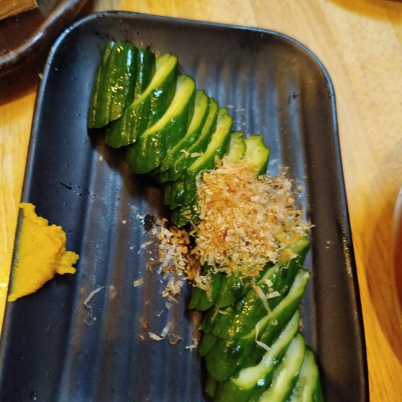 きゅうり一本漬け(ねぎま三ぞう 秋葉原総本店)