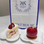 苺のショートケーキ&赤のシブースト