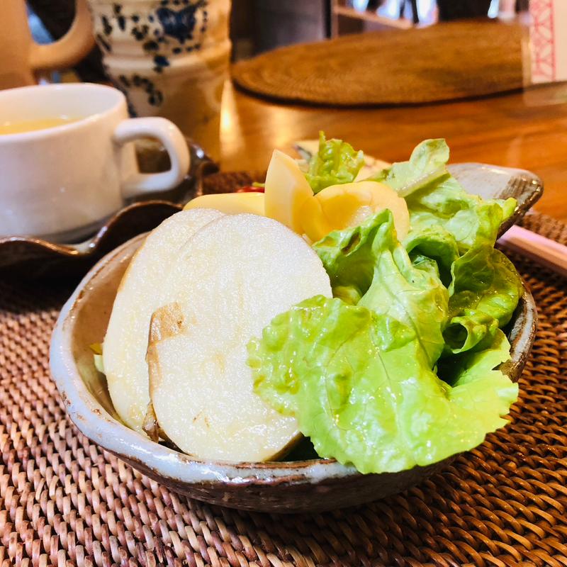 蒸し野菜サラダ_欲張りランチ(ふきのとう 杏仁香)