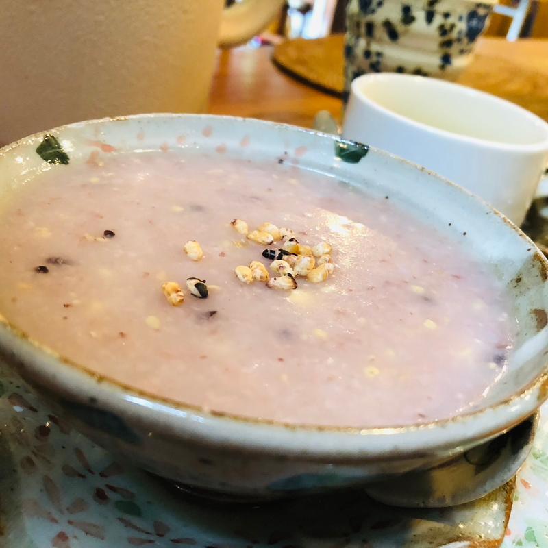 薬膳粥_欲張りランチ(ふきのとう 杏仁香)