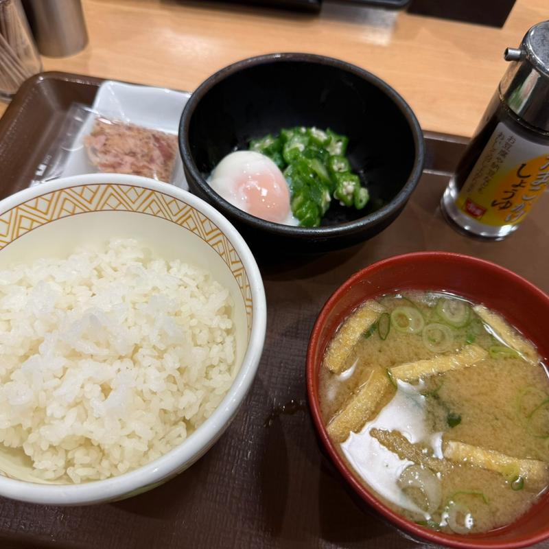 まぜのっけ朝食(ご飯ミニ)(すき家 新宿南店 )