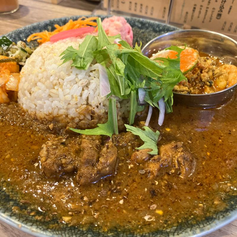 2種合いがけ(咖哩アンダーソン)