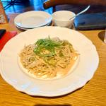 タラコとあおさ海苔 九条葱の和風パスタ