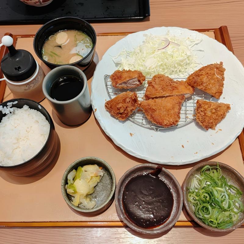 ねぎ味噌ひれかつ定食(花満円 アル・プラザ高槻店)