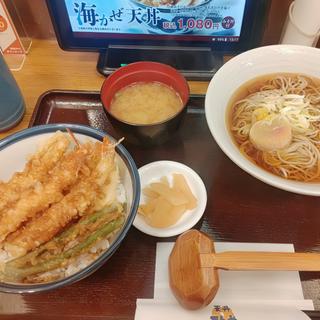 上天丼とそばセット