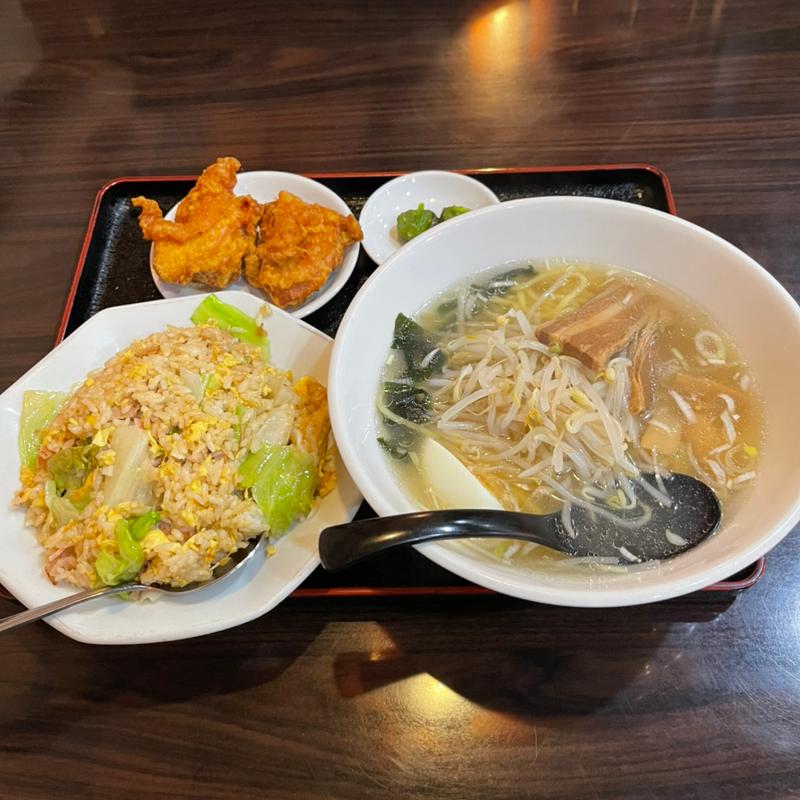 ラーメンセット　唐揚げトッピング(台湾料理 鴻翔 羽加美店)