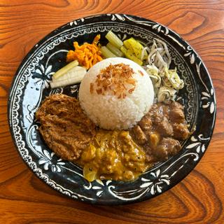 3種盛り 無水チキン・シーフード・ポーク