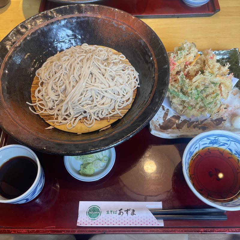 舞茸と紅生姜のかき揚げ天盛り(生そば あずま 坂戸店)