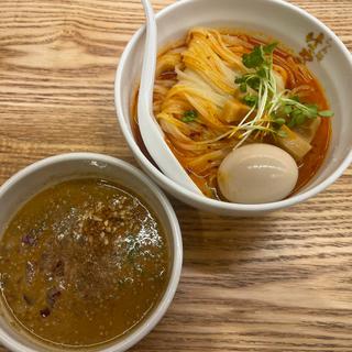 辣油昆布水担々つけ蕎麦(らぁ麺はやし田北千住店)
