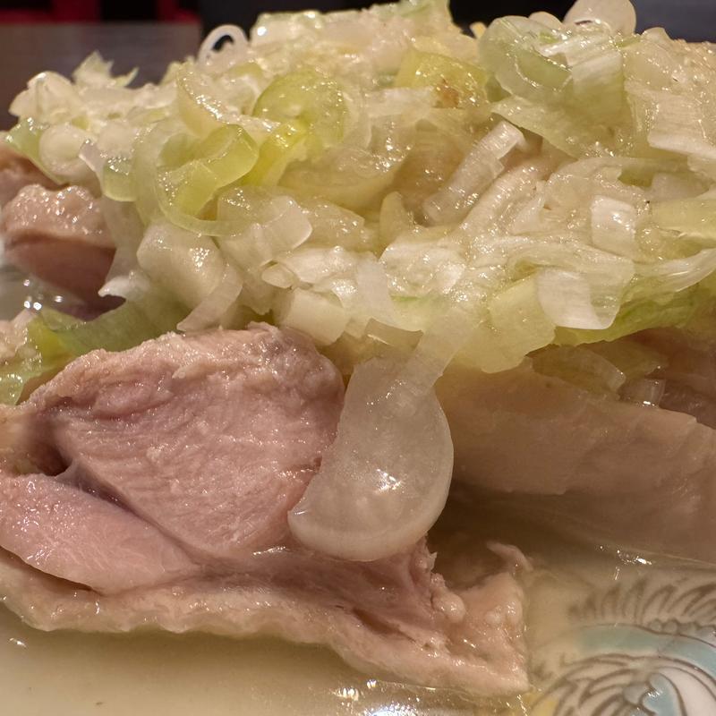 蒸し鶏のネギソースかけ(中華餃子楼 東陽店)