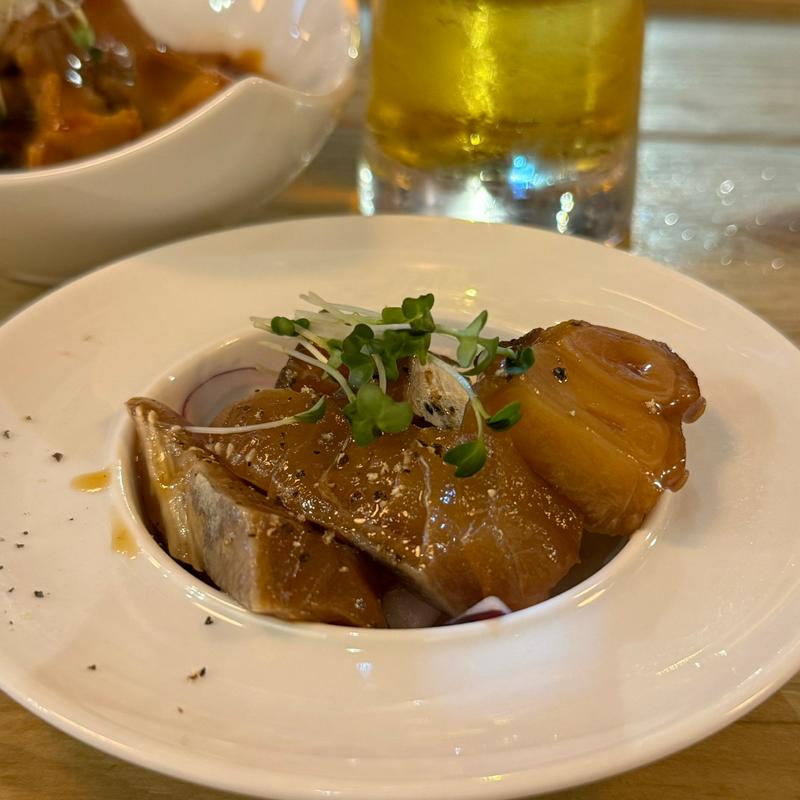 ブリとタコとアジの醤油漬け(アヒージョ＆ワインFELIZ)