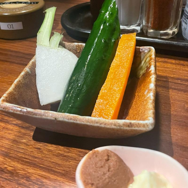 お通し　郷土野菜スティック(津軽の酒処　わたみ （ツガルノサケドコロワタミ）)