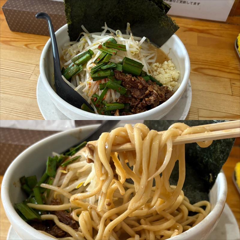 J-Low麺 150g・トッピングに辛ニラとのり・増しもやしは無料(Ｊ-LOW麺 青葉台店)