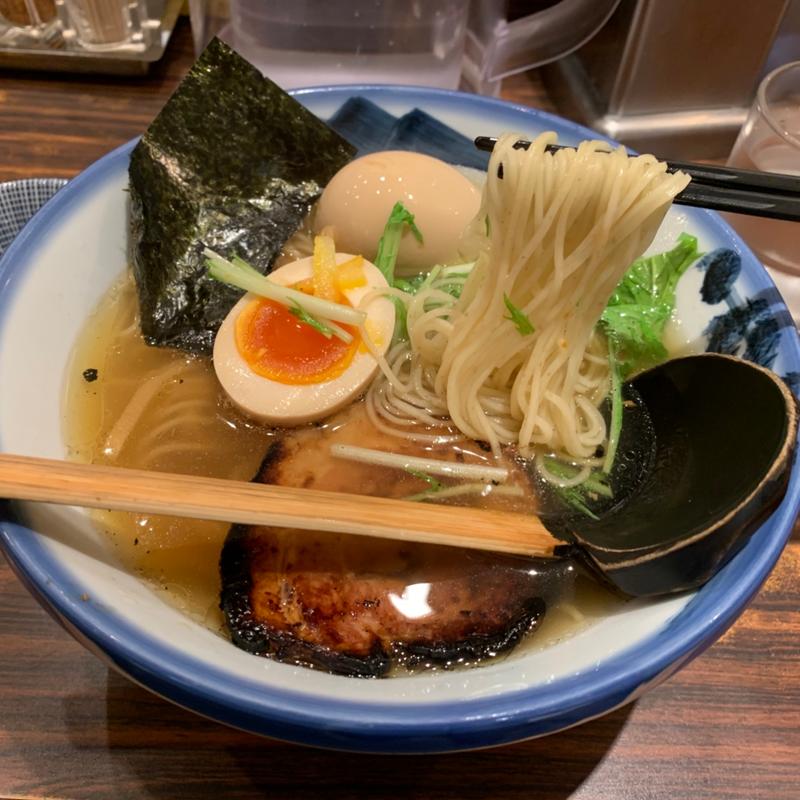 名物の柚子塩ラーメン (AFURI 横浜ジョイナス)