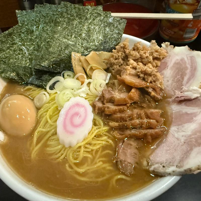 干しエビ上品味噌、大盛、つけ玉(一条流がんこ総本家分家荒木町)