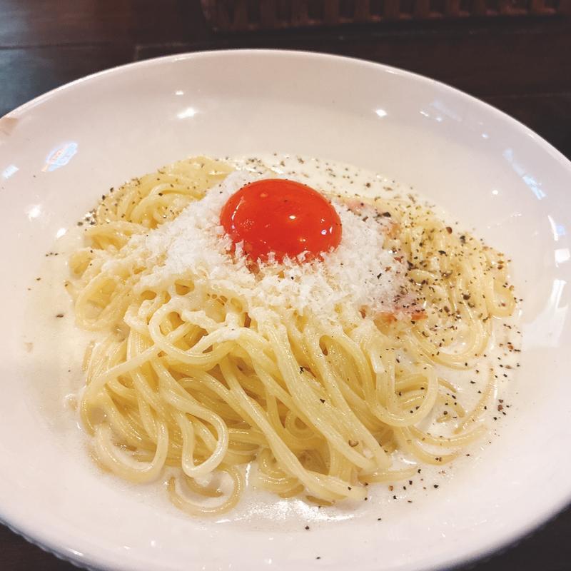 蘭王卵濃厚カルボナーラィ~削りチーズのせ~(生パスタ福田)