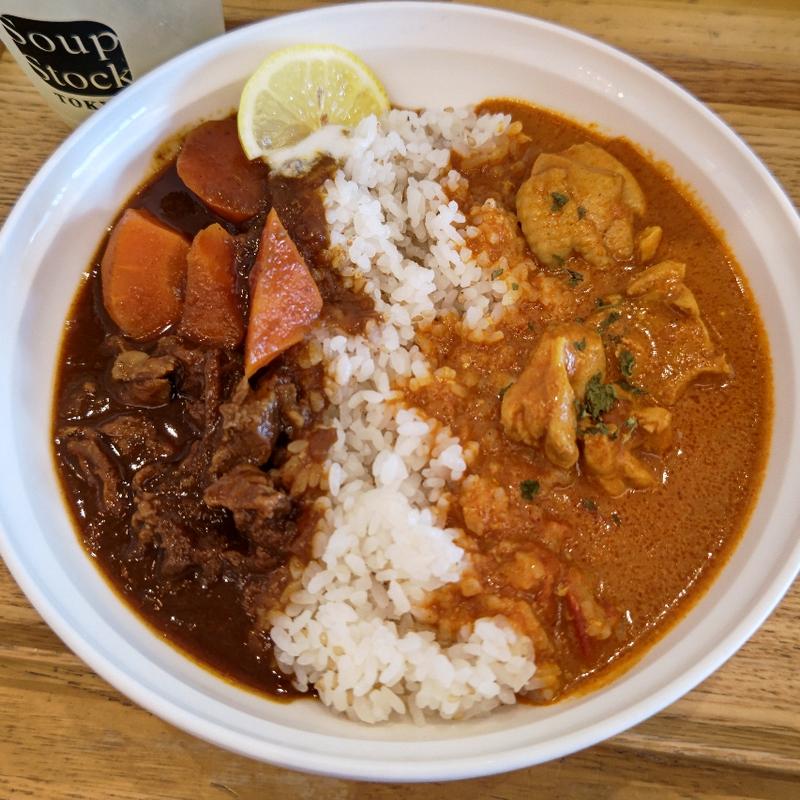 東京ボルシチカレー・チキンコルマカレー(Soup Stock Tokyo CIAL桜木町店)