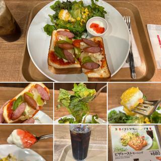 ピザトーストモーニング(イタリアン・トマト Café Jr. 池袋西口店)