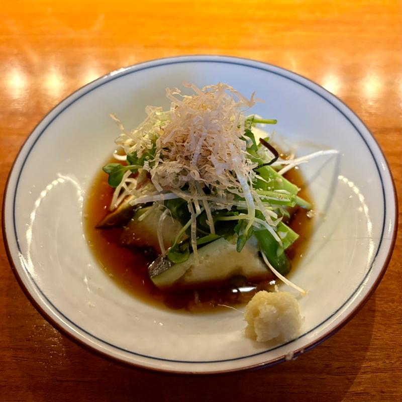 薬味野菜と水茄子のゴマ醤油(季彩や ひで)