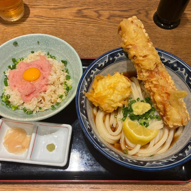 ちく玉天ランチ(冷)(うどん酒場 釜たけ流うどん一寸一杯 )