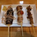 焼きナス＆トマト巻き＆白モツ