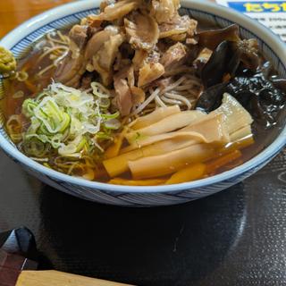 ばば鶏冷たい肉そば（大盛）(蕎麦家たちかわ製麺所)