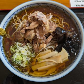 ばば鶏冷たい肉そば（大盛）