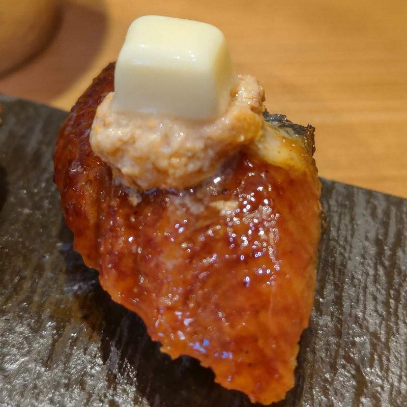 うなぎ 海のフォアグラブリュレ(鮨・酒・肴 杉玉 大船)