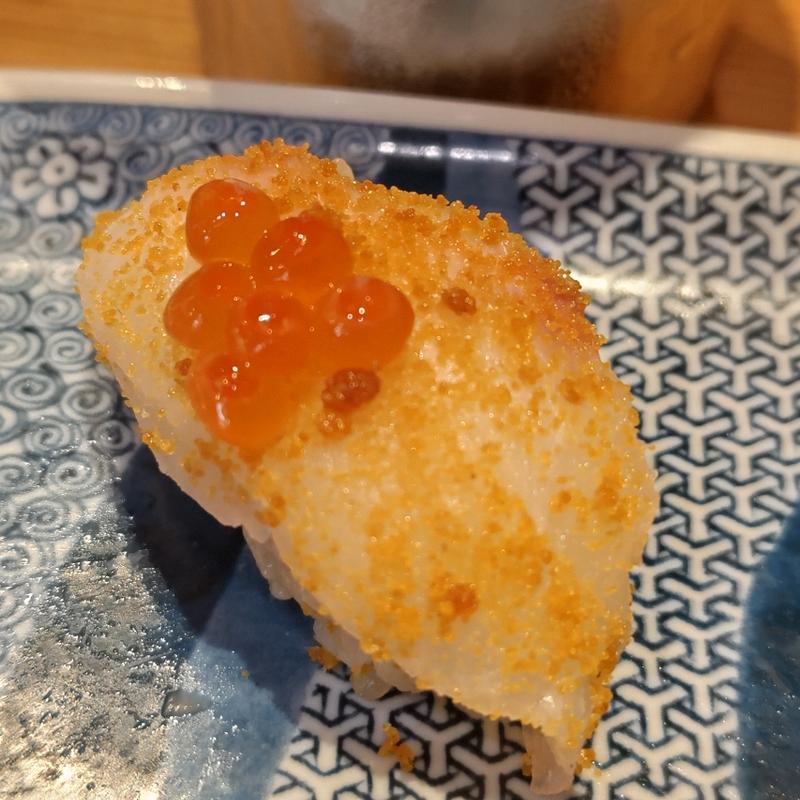 黄金に輝く真鯛のカラスミまぶし(鮨・酒・肴 杉玉 大船)
