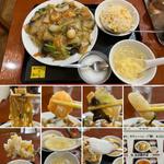 五目焼きそばに半チャーハン