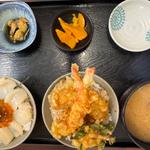 2色ミニ丼(ミニホタテいくら丼、ミニ天丼)