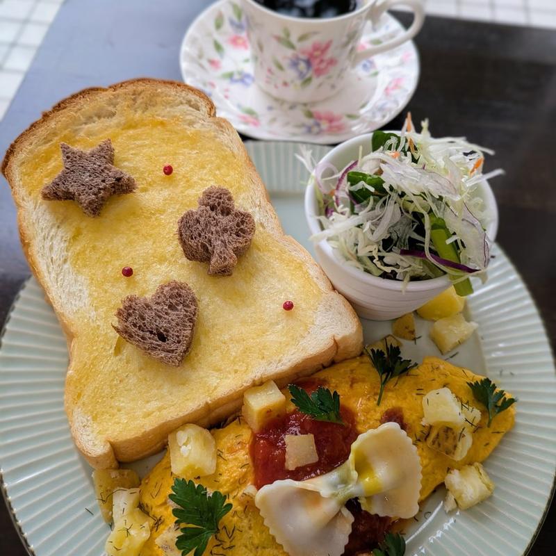 モーニング オムレツセット (風の森 コスモポリタンカフェ)