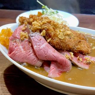 ローストビーフとカツカレー