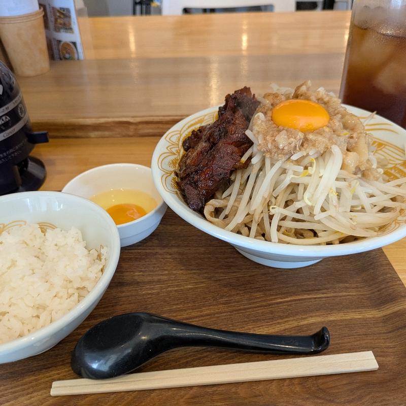 極まぜそばセット（中）(極中華蕎麦 ひろた)