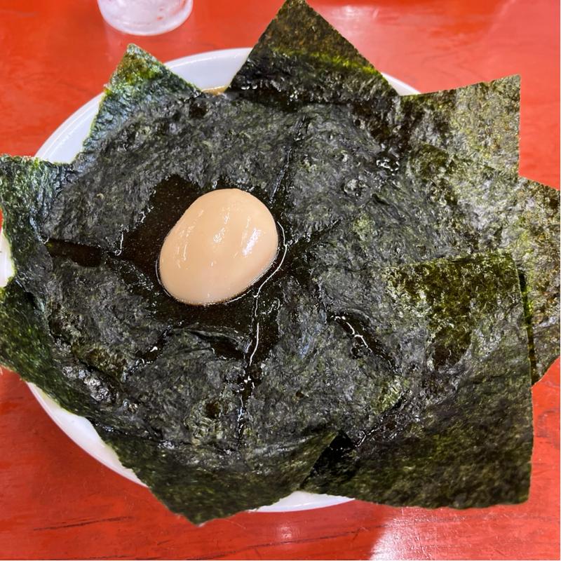 のりラーメン煮卵トッピング(笹舟)