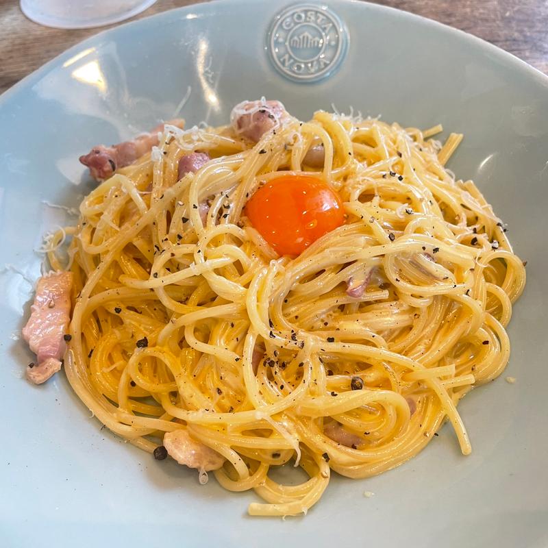 パンチェッタと濃厚卵のカルボナーラ(らくだ軒 恵庭店 （ラクダケン）)