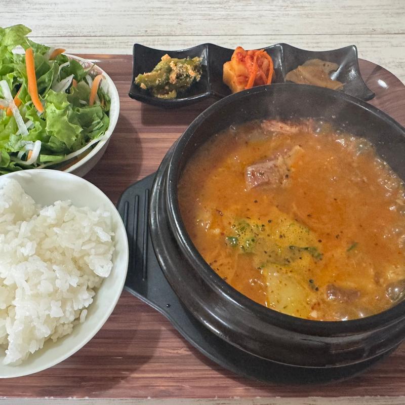 味噌軟骨カムジャタンセット(韓国家庭料理店ハナ)