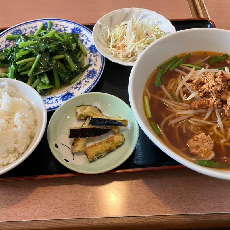 青菜炒め定食　台湾ラーメン(台湾料理彩華 )