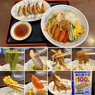 冷やし中華に餃子